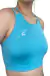 Top tiras celeste para mujer, con diseño deportivo y logo en el frente.