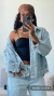 Jaqueta Jeans Oversized na internet