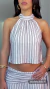 Blusa Listrada Amarração Maya