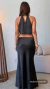 Blusa Cropped Cetim Kiara - loja online