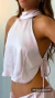Blusa Cropped Cetim Kiara - comprar online