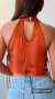 Blusa Cropped Cetim Kiara - Loja Ecletic