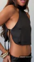 Blusa Cropped Cetim Kiara