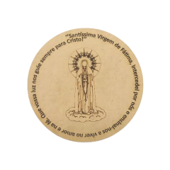 Mandala MDF Religiosa Nossa Senhora de Fátima com Oração