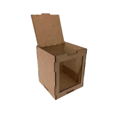 CAIXA PARA CANECA VAZADA 12X10X10CM CRUA