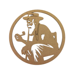 Mandala MDF Umbanda Preto Velho