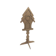 Pedestal Decorativo MDF Casa com Porta 35x16,5x16,5cm