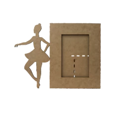 PORTA RETRATO BAILARINA MÃO NA CINTURA 10X15CM