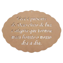 PLACA NUVEM VOCE E PRESENTE... 29X21CM