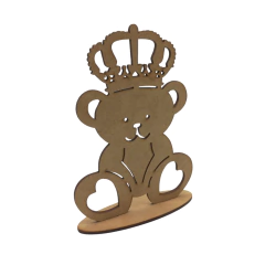 URSO COROA CORPO INTEIRO COM BASE (TAMANHOS)