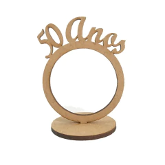 PORTA GUARDANAPO ANEL 50 ANOS COM BASE