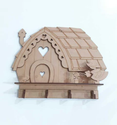 PORTA CHAVE CASA MENINA FLOR