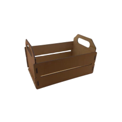 Caixote MDF Decorativo Liso Tabaco