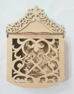 PORTA CHAVES TAMPA VAZADA 30X21X7CM