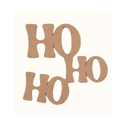 Aplique MDF Natalino HO HO HO 7x8cm