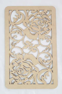 QUADRO ROSAS 40X25CM