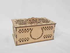 CAIXA LASER RETANGULAR TRABALHADA 18X11X8CM