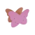 Cachepot MDF Decorativo de Borboleta lisa 20x15x11cm Rosa