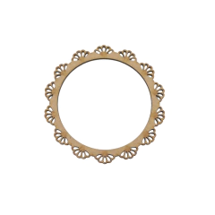 Moldura MDF Redonda Pétalas 13cm