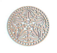 PLACA CROCHE MANDALA Nº25