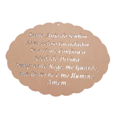 PLACA NUVEM ORACÃO SANTO ANJO 29X21CM