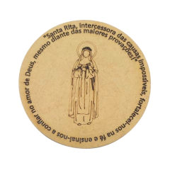 Mandala MDF Religiosa Santa Rita com Oração