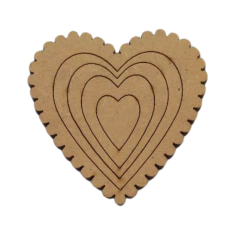 CORACÃO ONDULADO MOLDURA 7,5X7,5CM