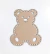 PLACA PARA CROCHE URSO 25X20CM