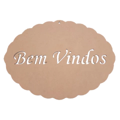 PLACA NUVEM BEM VINDOS 29X21CM
