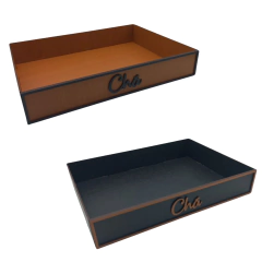 BANDEJA LASER CHÁ 36X26,5X6CM (CORES)