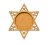 Moldura estrela de Davi MDF cru 12cm com fundo solto