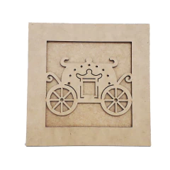 QUADRO 20X20CM CARRUAGEM COM FUNDO