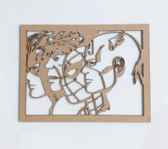 QUADRO HEROIS 27X20CM