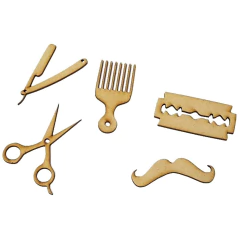 KIT 5 APLIQUES BARBEARIA
