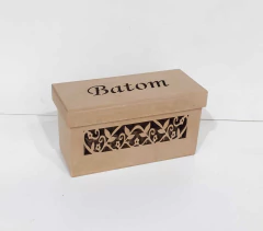 CAIXA PORTA BATOM VAZADA 21 DIVISÓRIAS 19X8X10CM