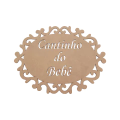 LIQUIDAÇÃO PLACA OVAL TRABALHADA CANTINHO DO BEBÊ 29X22CM - comprar online