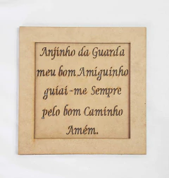 QUADRO 20X20CM ANJINHO DA GUARDA COM MOLDURA