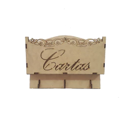 PORTA CARTAS E CHAVES 3 GANCHOS 20X15,5X5CM