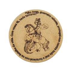Mandala MDF Religiosa São Jorge com Oração