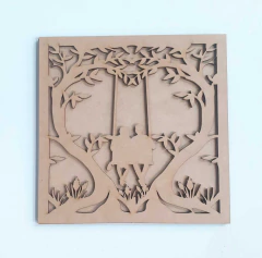 QUADRO 20X20CM CASAL COM FUNDO