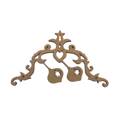 Cantoneira MDF Arabesco de Natal 11x10,5cm