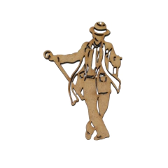 Recorte MDF Orixá Exu 10x6,5cm