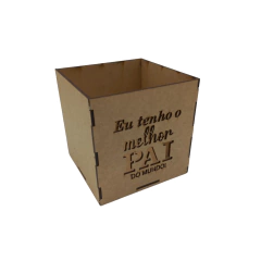 Caixa MDF Eu Tenho o Melhor Pai do Mundo Cru