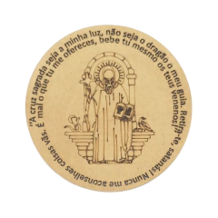 Mandala MDF Religiosa São Bento com Oração