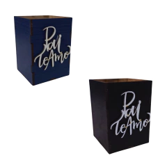 Porta Lápis e Canetas MDF Pai Te Amo 9x6,5x6,5cm