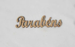 PALAVRA PARABÉNS CURSIVA 12X3CM