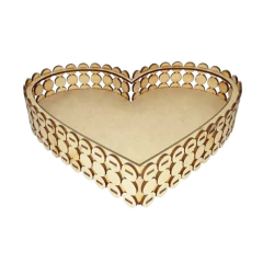 BANDEJA PEROLAS CORAÇÃO 3 FILEIRAS (TAMANHOS)