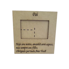 PORTA RETRATO PAI/NOIVO 10X15CM (21X21,5CM)