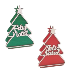 Porta Guardanapo MDF Pinheiro Feliz Natal 12,5x9x4,5cm