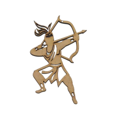 Recorte MDF Orixá Oxossi 10x8cm